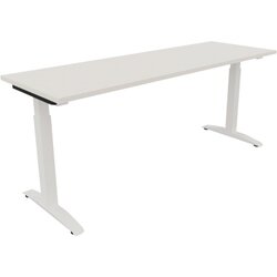 Neutralware 810026101 Schreibtisch 1800x600x650-850 Kufe Quadrat ws/Weiß