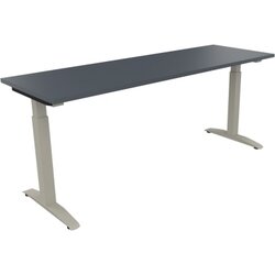 Neutralware 810026082 Schreibtisch 1800x600x650-850 Kufe Quadrat si/Lavagrau