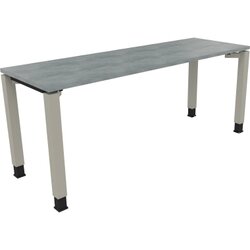 Neutralware 810033283 Schreibtisch 1800x600x680-820 4Fuß Quadrat si/Beton hell