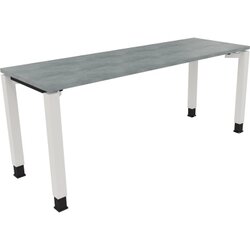 Neutralware 810033383 Schreibtisch 1800x600x680-820 4Fuß Quadrat ws/Beton hell