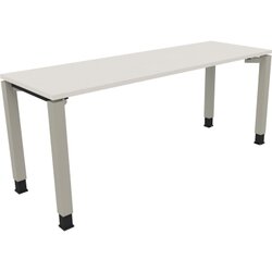 Neutralware 810033201 Schreibtisch 1800x600x680-820 4Fuß Quadrat si/Weiß