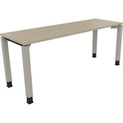 Neutralware 810033271 Schreibtisch 1800x600x680-820 4Fuß Quadrat si/Eiche Natur