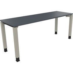 Neutralware 810033282 Schreibtisch 1800x600x680-820 4Fuß Quadrat si/Lavagrau