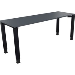 Neutralware 810033182 Schreibtisch 1800x600x680-820 4Fuß Quadrat an/Lavagrau