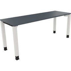 Neutralware 810033382 Schreibtisch 1800x600x680-820 4Fuß Quadrat ws/Lavagrau