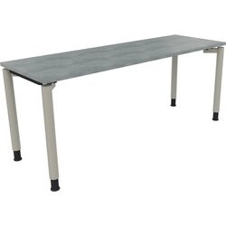 Neutralware 810040783 Schreibtisch 1800x600x680-820 4Fuß Rund si/Beton hell