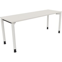 Neutralware 810040801 Schreibtisch 1800x600x680-820 4Fuß Rund ws/Weiß
