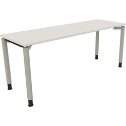 Neutralware 810040701 Schreibtisch 1800x600x680-820 4Fuß Rund si/Weiß
