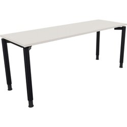 Neutralware 810040601 Schreibtisch 1800x600x680-820 4Fuß Rund an/Weiß