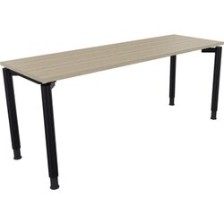Neutralware 810040671 Schreibtisch 1800x600x680-820 4Fuß Rund an/Eiche Natur