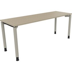 Neutralware 810040771 Schreibtisch 1800x600x680-820 4Fuß Rund si/Eiche Natur
