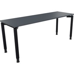 Neutralware 810040682 Schreibtisch 1800x600x680-820 4Fuß Rund an/Lavagrau