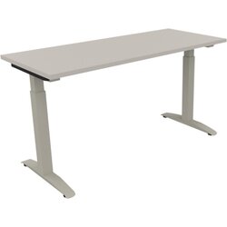 Neutralware 810023381 Schreibtisch 1400x600x650-850 Kufe Quadrat si/Lichtgrau