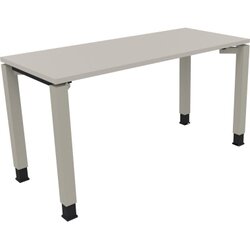 Neutralware 810030581 Schreibtisch 1400x600x680-820 4Fuß Quadrat si/Lichtgrau