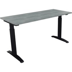 Neutralware 810023283 Schreibtisch 1400x600x650-850 Kufe Quadrat an/Beton hell