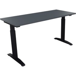 Neutralware 810023282 Schreibtisch 1400x600x650-850 Kufe Quadrat an/Lavagrau