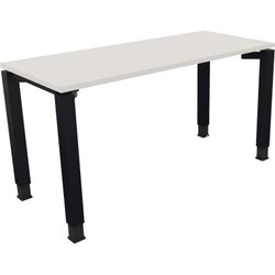 Neutralware 810030401 Schreibtisch 1400x600x680-820 4Fuß Quadrat an/Weiß