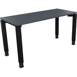 Neutralware 810030482 Schreibtisch 1400x600x680-820 4Fuß Quadrat an/Lavagrau