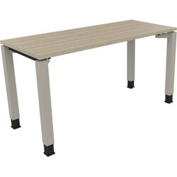Neutralware 810030571 Schreibtisch 1400x600x680-820 4Fuß Quadrat si/Eiche Natur