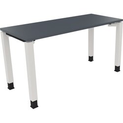 Neutralware 810030682 Schreibtisch 1400x600x680-820 4Fuß Quadrat ws/Lavagrau