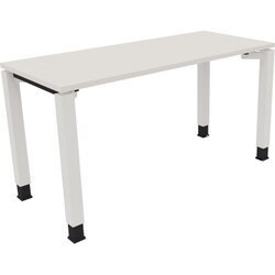 Neutralware 810030601 Schreibtisch 1400x600x680-820 4Fuß Quadrat ws/Weiß