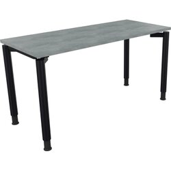 Neutralware 810037683 Schreibtisch 1400x600x680-820 4Fuß Rund an/Beton hell