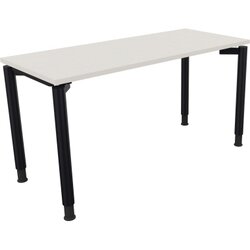 Neutralware 810037601 Schreibtisch 1400x600x680-820 4Fuß Rund an/Weiß