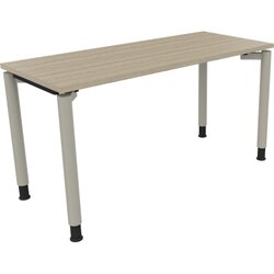 Neutralware 810037771 Schreibtisch 1400x600x680-820 4Fuß Rund si/Eiche Natur