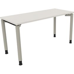 Neutralware 810037701 Schreibtisch 1400x600x680-820 4Fuß Rund si/Weiß