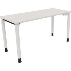 Neutralware 810037801 Schreibtisch 1400x600x680-820 4Fuß Rund ws/Weiß