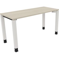 Neutralware 810030672 Schreibtisch 1400x600x680-820 4Fuß Quadrat ws/Akazie hell