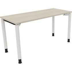 Neutralware 810037872 Schreibtisch 1400x600x680-820 4Fuß Rund ws/Akazie hell