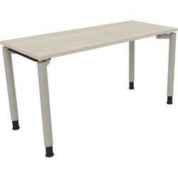 Neutralware 810037772 Schreibtisch 1400x600x680-820 4Fuß Rund si/Akazie hell