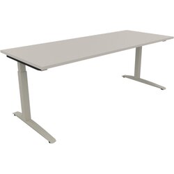 Neutralware 810028181 Schreibtisch 2000x800x650-850 Kufe Quadrat si/Lichtgrau