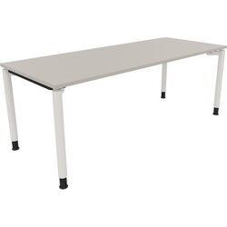 Neutralware 810042981 Schreibtisch 2000x800x680-820 4Fuß Rund ws/Lichtgrau