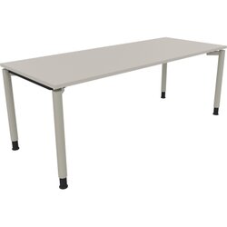 Neutralware 810042881 Schreibtisch 2000x800x680-820 4Fuß Rund si/Lichtgrau