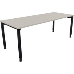 Neutralware 810042781 Schreibtisch 2000x800x680-820 4Fuß Rund an/Lichtgrau