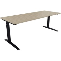 Neutralware 810028071 Schreibtisch 2000x800x650-850 Kufe Quadrat an/Eiche Natur