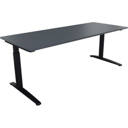 Neutralware 810028082 Schreibtisch 2000x800x650-850 Kufe Quadrat an/Lavagrau