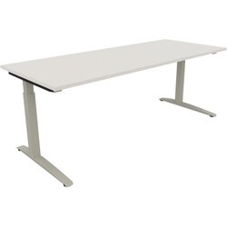 Neutralware 810028101 Schreibtisch 2000x800x650-850 Kufe Quadrat si/Weiß