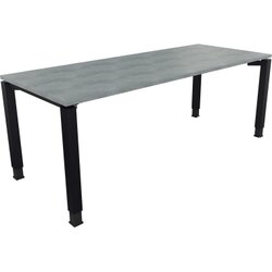 Neutralware 810035283 Schreibtisch 2000x800x680-820 4Fuß Quadrat an/Beton hell