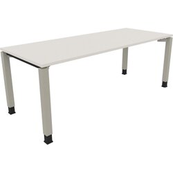 Neutralware 810035301 Schreibtisch 2000x800x680-820 4Fuß Quadrat si/Weiß