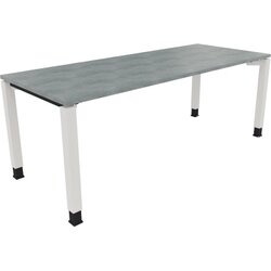 Neutralware 810035483 Schreibtisch 2000x800x680-820 4Fuß Quadrat ws/Beton hell