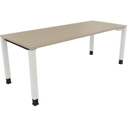 Neutralware 810035471 Schreibtisch 2000x800x680-820 4Fuß Quadrat ws/Eiche Natur