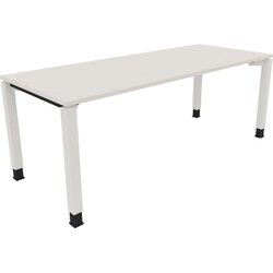 Neutralware 810035401 Schreibtisch 2000x800x680-820 4Fuß Quadrat ws/Weiß
