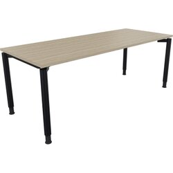 Neutralware 810042771 Schreibtisch 2000x800x680-820 4Fuß Rund an/Eiche Natur