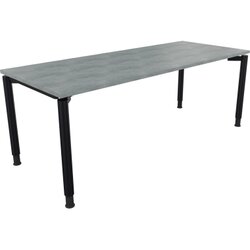 Neutralware 810042783 Schreibtisch 2000x800x680-820 4Fuß Rund an/Beton hell