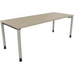 Neutralware 810042871 Schreibtisch 2000x800x680-820 4Fuß Rund si/Eiche Natur