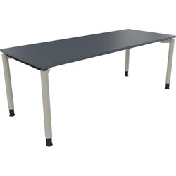 Neutralware 810042882 Schreibtisch 2000x800x680-820 4Fuß Rund si/Lavagrau