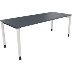 Neutralware 810042982 Schreibtisch 2000x800x680-820 4Fuß Rund ws/Lavagrau